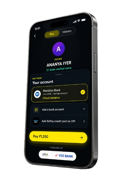 Light App payment screen